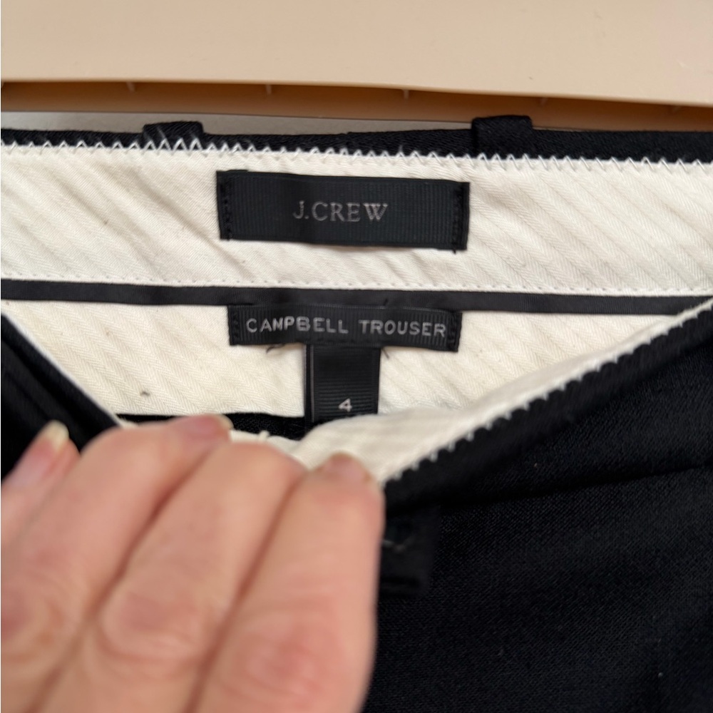 J. Crew Black Campbell Trousers size 4 - Picture 15 of 15